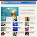 Screen shot of the The Plastic Bag Company website.