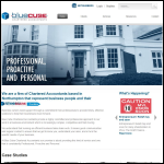 Screen shot of the Blue Cube Chartered Accountants website.
