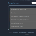 Screen shot of the Omega Doors Ltd website.