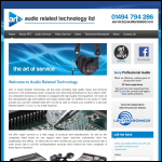 Screen shot of the Audio Related Technology Ltd website.