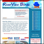 Screen shot of the Riverview Blinds website.