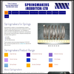 Screen shot of the Springmakers (Redditch) Ltd website.