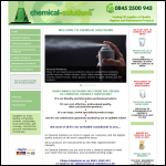 Screen shot of the Chemical Solutions website.