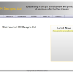 Screen shot of the LMM Designs Ltd website.