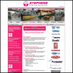 Screen shot of the Stephens Catering Equipment Co. Ltd website.