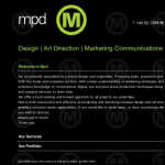 Screen shot of the Millennium Promotions & Design Ltd website.