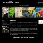 Screen shot of the Bennett Brown Manufacturing website.