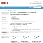 Screen shot of the Runex Ltd website.