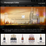 Screen shot of the The Champagne Cellar website.