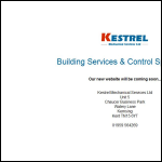 Screen shot of the Kestrel Mechanical Services Ltd website.