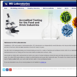 Screen shot of the M S Laboratories website.