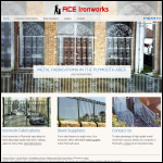 Screen shot of the Ace Ironworks website.