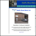 Screen shot of the Staffs Sheet Metal Ltd website.