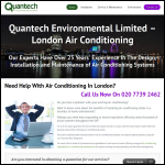 Screen shot of the Quantech Environmental Ltd website.