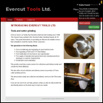 Screen shot of the Evercut Tools Ltd website.