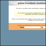 Screen shot of the Freedom Mobiles Ltd website.