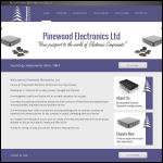 Screen shot of the Pinewood Electronics Ltd website.