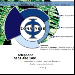 Screen shot of the Ionalysis Ltd website.