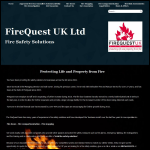 Screen shot of the Firequest (UK) Ltd website.