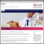 Screen shot of the Hwb Accountants website.