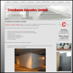 Screen shot of the Conabeare Acoustics Ltd website.