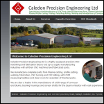 Screen shot of the Caledon Precision Engineering Ltd website.