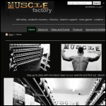 Screen shot of the The Muscle Factory website.