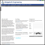 Screen shot of the Bridgeforth Engineering (Scotland) Ltd website.
