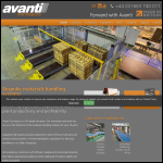 Screen shot of the Avanti Conveyors Ltd website.