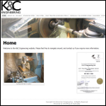 Screen shot of the K & C Engineering website.