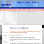 Screen shot of the Spectra Security Ltd website.