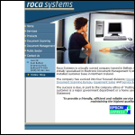 Screen shot of the Roca Systems website.