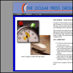 Screen shot of the Ocular Press Ltd website.