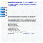 Screen shot of the Buswell Machine Electronics website.