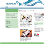 Screen shot of the Tech Test UK website.