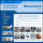 Screen shot of the Morecheck Ltd website.