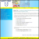 Screen shot of the Safety First Scotland Ltd website.