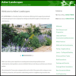 Screen shot of the Asher Landscapes website.