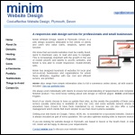 Screen shot of the Minim Website Design website.
