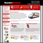 Screen shot of the Reactive Electrical Ltd website.