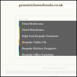 Screen shot of the Greenwich Woodworks website.
