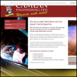 Screen shot of the Camlan Engineering Ltd website.