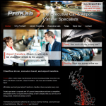 Screen shot of the Prokab Corporate Chauffeurs Ltd website.