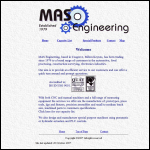 Screen shot of the Mas Engineering website.