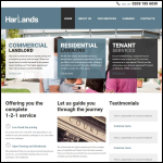 Screen shot of the Harlands of Hull Ltd website.