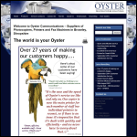 Screen shot of the Oyster Communications Ltd website.