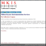 Screen shot of the Milton Keynes Instrumentation Services website.