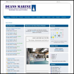 Screen shot of the Deans Marine website.