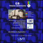 Screen shot of the G B Truck Services Ltd website.
