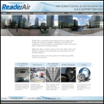 Screen shot of the Reader Air Conditioning website.